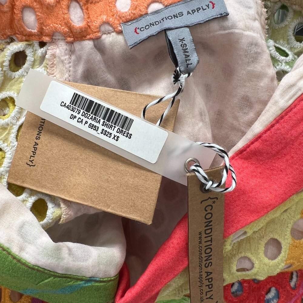 NWT Anthropologie Conditions Apply Long Sleeves Dozaria Shirt Dress Topper XS - Picture 11 of 12